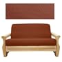 Elegant Ribbed Brick Futon Cover Full 5pc Pillow set 635