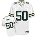 A.J. Hawk Jersey: Reebok White Replica #50 Green Bay Packers Jersey - Large