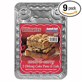 Handi-foil Cook-n-carry Ready Mix Cake Pan With Lid   (Pack of 9)