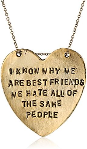 Alisa Michelle "Back To Basics" Gold-Plated I Know Why We Are Best Friends Chain Necklace, 18"