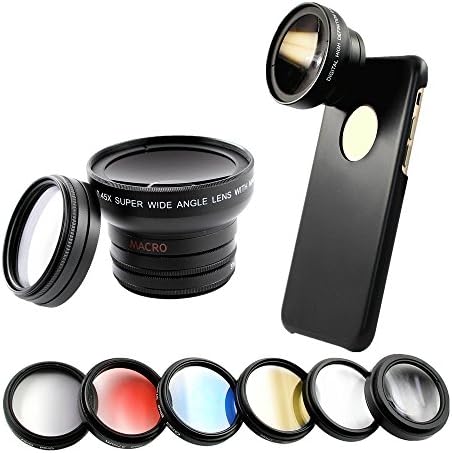 PAIAIP Universal Super Phone Lens Set Wide Angle + Macro Lens + Fisheye + CPL Filter + Star Filter + Graduated Color Lens for iphone 5/5s