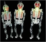 Set Of 10 Flickering Skeleton Halloween Lights - 12 Feet #ES65-517