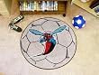 Delaware State Hornets 29" Round Soccer Ball Floor Mat (Rug)