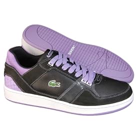 Buy LACOSTE Ogata Black Purple Leather Casual Shoes