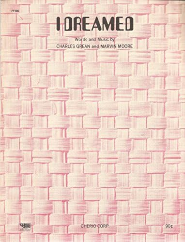 Sheet Music 1956 I Dreamed Charles Grean and Marvin Moore 105