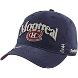 NHL Reebok Montreal Canadiens Garment Wash Adjustable Slouch Hat - Navy Blue