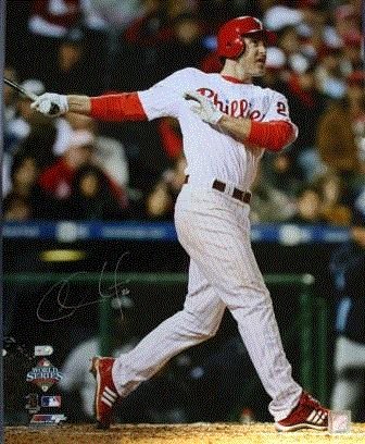 Autographed/Hand Signed 16 X 20 Chase Utley - Philadelphia Phillies 8x10 Photo