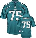 Eugene Monroe Teal Reebok NFL Replica Jacksonville Jaguars Jersey