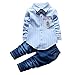 SOFIRE Baby Boys Infant Toddler Denim Pants Clothing Set Button Down T Shirt