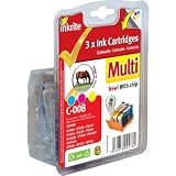 Inkrite Printer Ink 3 Pack (with Chip) For Canon Ip3300 4200 4300 5200 Ix4000 - Cli-8 Cmy (horse) - Ngmcx008u3wc