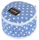 Cyber Monday Kushies Travel Nursing Pad Case - Double Compartment (Blue with White Dots)