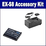 Casio Exilim EX-S8 Digital Camera Accessory Kit includes: SDCANP80 Battery, ....