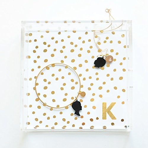 Gold Foil Confetti Lucite Tray