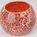 Windlicht Mosaikglas in orange 11cm