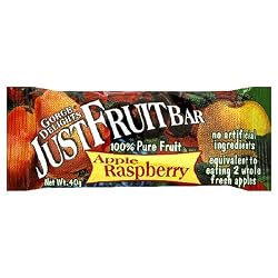 Gorge Delights JustFruit Bars, Apple Raspberry, 16-Count 1.4-Ounce Bars