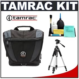 Tamrac Adventure Messenger 3 DSLR Camera Bag (Grey Black) + Tripod + Accessory Kit for... by Tamrac