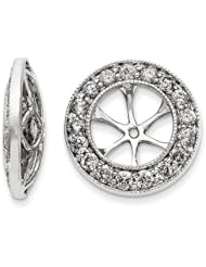 14k White Gold Diamond Earrings Jackets. Carat Wt- 1.131ct. Metal Wt- 4.71g