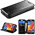 The Smart Choice (Tm) [Samsung Galaxy Avant / G386t (T-mobile) Wallet Case] Wallet Flip Case Pouch Cover Fold Stand Case Premium Leather Wallet Flip Case Pu Leather with Card Slots {Free Touch Pen} (Black Leather Wallet Case)