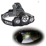 VicTsing Waterproof 4000 Lumens 4 Modes 1x Cree Xm-l T6 LED & 2x Cree Xpe R5 Bicycle Lamp Rechargeable Super Bright Led Headlamp Headlight Head Light