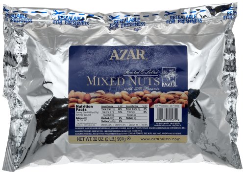 Azar Nut Company Mixed Nuts (50% Peanuts), Oil Roasted, Salted, 32-Ounce Resealable Bags... by Peanut Oils