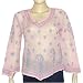 Women Shirts Cotton Long Sleeve Top Blouse Chikan Embroidery Size L (ctop341)