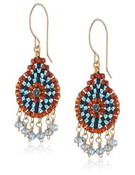 Miguel Ases Iolite Hydro-Quartz Small Dangle Drop Earrings