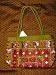 Boho Banjara Totes Gypsy Golden Green Sari Tapestry Handbag Purse