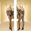 Plus Size Mini Daisy Lace Bodystocking W/ Lace Up Back