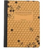 Michael Roger Honeycomb Decomposition Book, Yellow Cover with Black Printing, 7.5 x 9.75 Inches, College Ruled