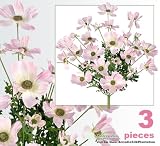 Three 23" Cosmos Artificial Flowers Silk Plants for Home Decoration