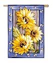 Country Sunflowers Silk Reflections Regular Size Flag