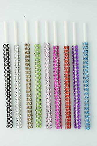 Lilac Bling Sticks with Rhinestones for Cake Pops, Truffles, Pie Pops, Strawberries, Etc, 12 Pack