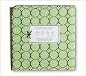 Swaddle Designs Ultimate Receiving Blanket, Lime with Brown Mod Circles