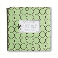 Swaddle Designs Ultimate Receiving Blanket, Lime with Brown Mod Circles