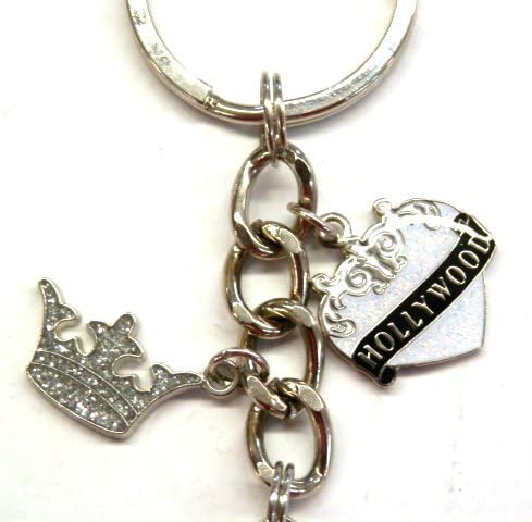 Hollywood Princess Glitter "S" Dangling Keychain