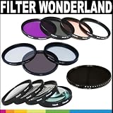Polaroid Premium Package: Polaroid Optics 72mm Filter Wonderland Kit (HD Multi-Coated Variable Range Neutral Density, UV, Circular Polarizer, Warming, ND9, FLD, Soft Focus, Rotating 4 Point Star, +1, +2, +4, +10)