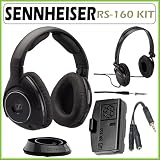Sennheiser RS-160 Digital Wireless Headphones with Sony Studio Series Headphones + Accessory Kit