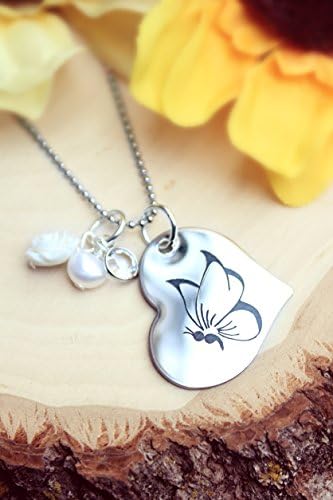 Project Semicolon Engraved Butterfly Necklace