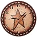 Your Hearts Delight Primitive Star Wall Clock, 11-1/4-Inch