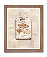 Mushrooms Kitchen Cafe Contemporary Home Decor Wall Picture Oak Framed Art Print