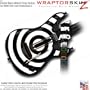 Bullseye Black and White Skin fits Band Hero, Guitar Hero 5 & World Tour Guitars for XBOX 360 & PS3 (GUITAR NOT INCLUDED) by WraptorSkinz