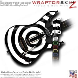 Bullseye Black and White Skin fits Band Hero, Guitar Hero 5 & World Tour Guitars for XBOX 360 & PS3 (GUITAR NOT INCLUDED) by WraptorSkinz
