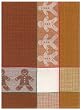 Waffle Weave 100% Cotton Gingerbread Cinnamon Dishtowel 18" X 28" Set / 6