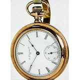 #IK1A Elgin Ladies Antique Pocket Watch Very Fancy Multi Color Gold Filled Case CA 1898 by Elgin