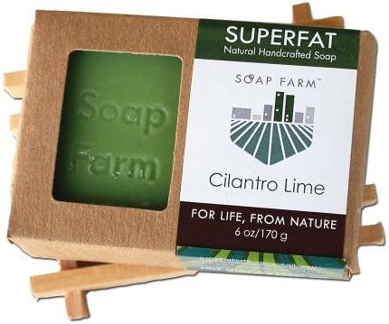 Soap Farm Cilantro Lime Superfat Soap 6 oz Bar & Dish Set