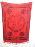 Paréo sarong Jupe portefeuille Rouge Serviette de bain dessin Batique licorne 28