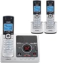 V-Tech DS6121-3 DECT 6.0 Digital Three Handset Answering System with Caller ID (Silver/Gray)