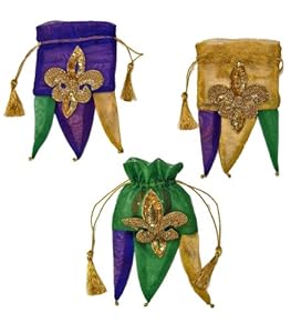 KATHERINE'S COLLECTION Mardi Gras Favor Bags - Set of 3