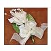 Off White Silk Roses and Satin Lilies Premade Flower Corsages or Boutonnieres for Wedding, Party or Special Event - Package of 6