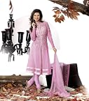 Pink Embroidered Net Suit with Dupatta-LMMV9305-B